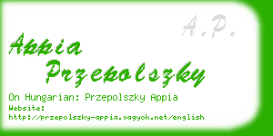 appia przepolszky business card